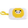 Garosa Scatola di salviettine umidificate Portable Dispenser per fazzoletti di carta igienica Infantile passeggino riutilizzabile carrozzina salviette comoda custodia in tessuto per viaggio(giallo)
