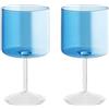 H&h set 2 calici daylight azzurri cl 23