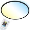 BRILONER - Pannello LED, plafoniera dimmerabile, plafoniera con retroilluminazione, telecomando incluso, 22 Watt, 3000 Lumen, bianco-nero, 420x29 mm (DxH)