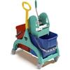 TECNO TROLLEY SYSTEM Carrello Nick O-Key verde manico ombrello cm 43x73x94h secchio 2 x25 lt