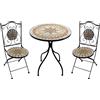 MIlani Home NISA - set due sedie pieghevoli e tavolo rotondo con decori