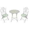 MIlani Home PALMELA - set due sedie pieghevoli e tavolo rotondo con decori