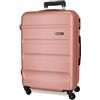 ROLL ROAD Flex Valigia Media Nude 46 x 65 x 23 cm Rigida ABS Chiusura a Combinazione Laterale 56L 3,16 kg 4 Ruote Rosa, Talla única, Valigia Media, Rosa, taglia unica, Valigia media