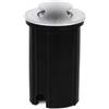 Wisdom Segnapasso calpestabile Led 3W da incasso Rotondo Doppia emissione Argento satinato IP65 Bianco caldo 3000K Wisdom