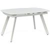 E-STYLO Top e allunghe in vetro temperato extra white Struttura in metallo verniciato bianco,90cm X 140/175/210cm H. 76cm,Bianco