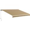 Outsunny Tenda da Sole per Esterno Avvolgibile a Bracci con Apertura a Manovella, 350x250 cm, Giallo|Aosom