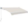 Outsunny Tenda da Sole a Bracci Regolabile 5°-35° in Alluminio e Poliestere, 200x250 cm, Crema