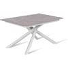 E-STYLO Tavolo allungabile Top in melaminico marmo antracite Base in metallo bianco Allunghe interne in melaminico marmo antracite ,90cm X 140/ 190cm H. 76cm,Top: marmo antracite gambe: bianco