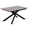 E-STYLO Tavolo allungabile Top in melaminico marmo antracite Base in metallo nero Allunghe interne in melaminico marmo antracite ,90cm X 140/ 190cm H. 76cm,Top: marmo antracite gambe: nero