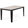 E-STYLO Tavolo allungabile Top in melaminico cemento bianco Base in metallo nero Allunghe interne in melaminico cemento bianco ,90cm X 156/ 316cm H. 76cm,Top: cemento bianco gambe: metallo nero