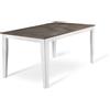 E-STYLO Tavolo allungabile Top in melaminico cemento grigio Base in metallo bianco Allunghe interne in melaminico cemento bianco,80cm X 130/290cm H. 76cm,Top: cemento grigio gambe: metallo bianco