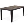 E-STYLO Tavolo allungabile Top in melaminico cemento grigio Base in metallo nero Allunghe interne in melaminico cemento grigio,80cm X 130/ 290cm H. 76cm,Top: cemento grigio gambe: metallo nero