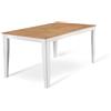 E-STYLO Tavolo allungabile Top in melaminico rovere Base in metallo bianco Allunghe interne in melaminico rovere ,80cm X 130/290cm H. 76cm,Top: rovere gambe: metallo bianco