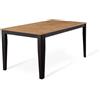 E-STYLO Tavolo allungabile Top in melaminico rovere Base in metallo nero Allunghe interne in melaminico rovere ,80cm X 130/ 290cm H. 76cm,Top: rovere gambe: metallo nero