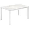 E-STYLO Tavolo allungabile Top in ceramica marmo bianco Base in metallo verniciato bianco Allunghe interne melaminico lacato bianco,90cm X 140 /190cm H. 76cm,Top: marmo bianco gambe: bianco allunghe: bianco