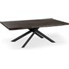 E-STYLO Tavolo Fisso Top inRovere Termocotto Gambe in metallo verniciato ,100cm X 200cm H. 76cm,Top: rovere termocotto gambe: nero