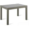 E-STYLO Tavolo Allungabile Top in vetro temperato Gambe in metallo verniciato a colore Allunghe interne in vetro temperato,83cm X 120/175/230 /290/350cm H. 75cm,Top: grigioallunghe: grigiogambe: grigio