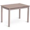 E-STYLO Tavolo Allungabile Top in vetro temperato Gambe in metallo verniciato a colore Allunghe interne in vetro temperato,75cm X 110/170cm H. 75cm,Top: cappuccino allunghe: cappuccino gambe: cappuccino
