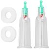 Fyearfly Set Per Coppettazione, 2 Coppette Per Coppettazione Per Dita con Anelli Piatti in Silicone Per Gomito Coppettazione Sottovuoto Per Massaggio Profondo con Punta delle Dita Per Articolazioni Doloranti