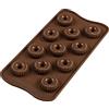Silikomart Stampo in Silicone per cioccolatini Choco Crown, Marrone, 9 ml x 11 Tot. 99 ml