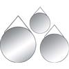 WELL HOME MOBILIARIO & DECORACIÓN WELL HOME - Set di 3 specchi rotondi decorativi in metallo Ø20Ø24Ø29 cm