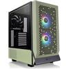 Thermaltake Ceres 300 Matcha Green Mid Tower E-ATX Computer Case con pannello laterale in vetro temperato; 2xCT140 ARGB Fan preinstallato; slot PCIe rotazionali; CA-1Y2-00MEWN-00; 3 anni di garanzia