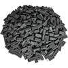 LEGO Classic. 100 Pezzi 2 x 4 Pietre con separatore in Pietra (Grigio Scuro)