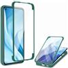 Haygdz Cover per iPhone 7 Plus/iPhone 8 Plus, 360 Gradi Antiurto Custodia con Protezione dello Schermo Integrata, Trasparente Rugged TPU Bumper Doppia Protettiva Case- Verde