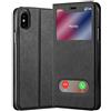 Cadorabo Custodia Libro per Apple iPhone XS MAX in NERO COMETA - con Funzione Stand e Chiusura Magnetica - Portafoglio Cover Case Wallet Book Etui Protezione