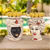 Ceramiche di Caltagirone Sofia Testa Tuareg h 20 cm, Madreperla Antichizzato | Ceramica Caltagirone - 20 cm / Limoni Siciliani / Coppia