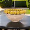 Ceramiche Sofia Stand Centrotavola con Limoni Siciliani in Ceramica di Caltagirone Ø 40 cm — Madreperla Colorato - 40 cm / Limoni Siciliani