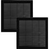 Vent Systems 300 x 300 mm - 2 pezzi - Nero - Copertura di ventilazione - Piatta e quadrata con zanzariera - Prese d'aria HVAC per bagno, ufficio casa - Griglia di ventilazione/copertura