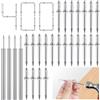 KineticKraft 400PCS Chiodi per Battiscopa Invisibili Trapano Senza Trapano 1.0 Inch Prevenzione Della Ruggine Chiodi Senza Cuciture a Doppia Testa con 4 Strumento Specifico per Manicotti per Battiscopa Home Deco
