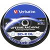 Verbatim Verbatim MDISC BD-R DL 50 GB 10 pz (Verbatim M-Disc BD-R DL 6X 50GB Inkjet Printable 10 Pk Spind) 43847