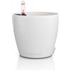 LECHUZA - Vaso da tavolo CLASSICO Color 14 Bianco | Vaso con sistema di irrigazione, indicatore del livello dell'acqua e inserto per piante | superficie opaca | Ø 15 x 13,5 cm | 16696
