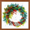 RIOLIS 1603 Wreath with Blue Spruce Cross Stitch Kit, Cotone, Multi Color, 30 X 0, 1 cm
