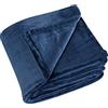 Linder Plaid Morbido, Poliestere, Blu, 130 x 180 cm