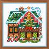RIOLIS 1663 casa con Una Campana Ricamo a Punto Croce, Cotone, Multicolore, 15 X 0, 1 cm