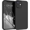 kwmobile Cover per Apple iPhone 12 mini Custodia - Back Case per Smartphone in Silicone TPU - Protezione Gommata - nero