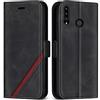KKEIKO Cover per Galaxy A20S, Custodia in Pelle PU per Samsung Galaxy A20S, Magnetico Portafoglio Cover con Slot per Schede e Kickstand, Nero
