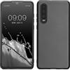 kwmobile Custodia Compatibile con Huawei P30 Cover - Back Case Morbida - Protezione in Silicone TPU Effetto Metallizzato grigio metallizzato