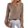 Peuignao Maglioni Donna Pullover Donna Maglione a V Oversize Donna Tricot Invernale Women Sweater Primavera Eleganti Maglione da Trecce Lavorato a Maglia Intrecciato Donna Manica Lunga Elegante Cammello S