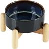 Havniva Set di ciotole rialzate in ceramica per cani e gatti da 13 cm, rialzate con supporto in legno, ciotola per cibo e acqua, per cani di razza giocattolo, gatti, gattini, ciotole per cani