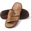 ESTRO Sandali Uomo Estivi Pelle - Ciabatte Uomo Estive Pelle Sandali Estivi Ciabatte Estive s5 (43 EU, Beige)