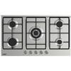 Samet, Piano Cottura 5 Fuochi a Gas 90 cm Apollo2, in Acciaio Inox, con Griglie Smaltate e Dispositivo di Sicurezza, 87x51 cm