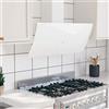 Leepesx Cappa a Parete 90 cm in Acciaio e Vetro Temperato Bianco A,Cappa,Cappa a Parete,Cappa Aspirante,Cappa Cucina