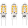Noobibaba GY6.35 LED G6.35 Lampadina LED T4 JC Tipo Attacco Bi-Pin, 1.5W Bianco Caldo 3000K, 3 pezzi