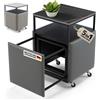 Heimtrend Set di 4 sgabelli 5 in 1 cubo nero - Set di 4 pouf con tavolino - Ruote [pieghevole] salvaspazio | Cubi Sedie Pouf spazio - Soggiorno sala da pranzo camera da letto -