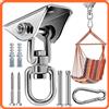 Morzejar Gancio Soffitto Ganci Altalena 360° Rotazione Set Suspension Hanging Chair, 304 Acciaio Inox Supporto Sacco da BoxeCapacità di 450KG per Calcestruzzo e Legno, Altalena, Yoga, Amaca, Sacco da Boxe