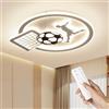 OTREN Lampadario Cameretta Bambini Tipo Calcio 3000k-6500k Dimmerabile Plafoniera LED Soffitto con Modalità Luce Notturna per Cameretta Bambino, Camera da Letto, Soggiorno, 44CM